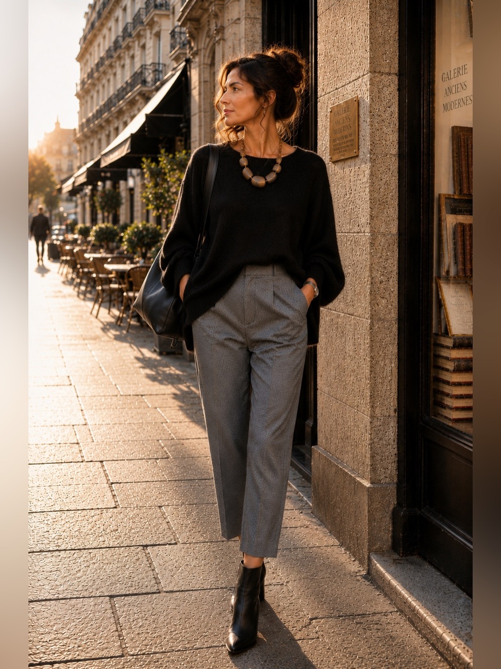 NWT COS Gray High-Rise Cropped Cigarette Trousers US 6 $139
